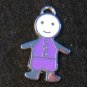 Little Friend Icon Pendant (Purple/White)