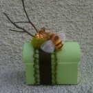 Green Treasure box with Bee