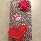 Pink Heart Rhinestone Deco case Iphone 4/4s