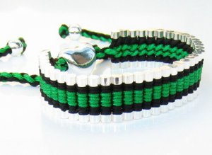 One Direction Inspired Bracelet (Green/Black)