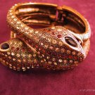 Swarovski Gold Diamond Snake Bracelet Bangle