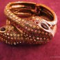 Swarovski Gold Diamond Snake Bracelet Bangle