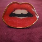 Sexy Vintage Red Lips Ring