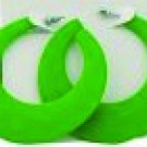 BIG STYLE!  2.5" Spring Green Acrylic Hoop Post Earrings