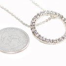 Bling  Crystal Circle of Life Eternity Necklace