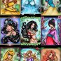 9 Disney PRINCESS Art Poster Prints by Bianca Thompson-Aurora Cinderella Mulan