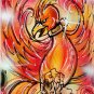 PHOENIX BIRD Original Fantasy Sketch Card Painting by Bianca Thompson MARVEL