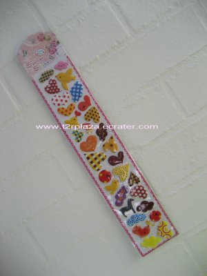 Happy Day Popup Sponge Glittery Extra Long Sticker Sheet - SK110001 - Pink