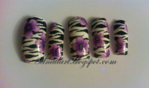 SALE! Flowered Zebra Print Set