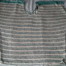 WOMEN MESH KNIT TOP SWEATER SHIRT SIZE X-LARGE GREEN AND WHITECOLOR