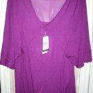 WOMENS Halo Knit Top  Size SMALL Dolman Purple NWT