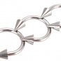 Stainless Steel Horseshoe Barbell with Spikes - 14G 5/16" 3.5mm