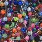 UV Tongue Barbells UV Various Designs Checkers, Glitter, Stars, Many More