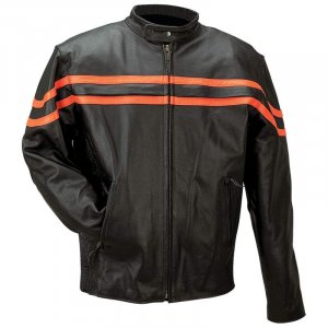 Solid Genuine Buffalo Leather Jacket (Extra Large)