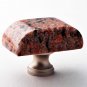 Multicolor Red Block Granite Knob