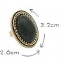 Elegant Vintage Inspired White Oval Ring