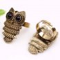 Vintage Inspired Bronze Owl Ring