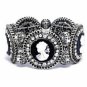 Vintage Filigree Cameo Bracelet - Antique Silver Plated Women's jewelry