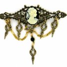 Vintage Cameo Jewelry Brooch - Victorian Filigree Bar Pin | Victorian Women's Jewelry