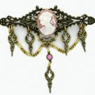 Vintage Cameo Jewelry Brooch | Antique Victorian Filigree Bar Pin Women's Jewelry