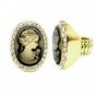 Vintage Cameo Fashion Jewelry - Austrian Crystal Cameo Ring Women's Jewelry