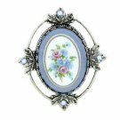 Fashion Jewelry Vintage Victorian Brooch - Porcelain Flower Stone Women's Jewelry