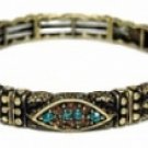Vintage Fashion Bangle Bracelet - Topaz & Blue Zircon Austrian Crystal Women's jewelry