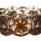 Vintage Filigree Bracelet - Topaz Austrian Crystal Women's jewelry