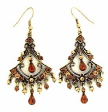 Vintage Chandelier Earrings - Topaz Austrian Crystal Women's Jewelry