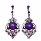 Vintage Chandelier Earrings - Amethyst Austrian Crystal Women's Jewelry