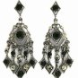 Vintage Chandelier Earrings - Jet Austrian Crystal Women's Jewelry