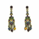 Crystal Chandelier Earrings - Jewel Tone Multi Color Women's Jewelry
