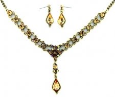 Victorian Necklace Set - Lt. Colorado Topaz Austrian Crystal Women's Jewelry