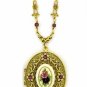 Vintage Jewelry | Vintage Locket Necklace - Porcelain Flowers Limoge Women's Jewelry