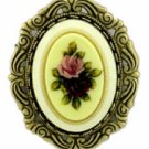 Victorian Porcelain Flowers Limoge Pin Women's Jewelry