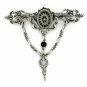 Vintage Victorian Antique Silver Plated Intaglio Filigree Bar Pin Women's Jewelry