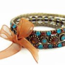 Topaz/Blue Zircon Austrian Crystal Stacked Bracelets Women's jewelry