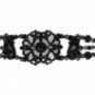 Filigree Fashion Bracelet - Jet Austrian Crystal Women's jewelry