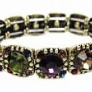 Vintage Fashion Bracelet- Multi Jewel Tone Austrian Crystal Women's jewelry