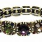 Vintage Fashion Bracelet- Multi Jewel Tone Austrian Crystal Women's jewelry