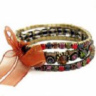 Vintage Stacked Bracelets - Jewel Tone Multi Color Austrian Crystal Women's jewelry
