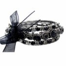 Jet Austrian Crystal Stacked Bracelets Women's jewelry
