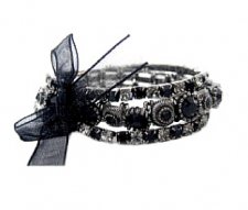 Jet Austrian Crystal Stacked Bracelets Women's jewelry