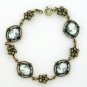 Cameo Bracelet - Vintage Style Antique Blue Cameo Women's Jewelry
