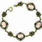 Cameo Bracelet - Vintage Style Antique Pink Cameo Women's Jewelry