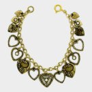 Victorian Hearts Charm Bracelet Women's Jewelry