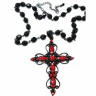 Cross Necklace-Ruby Austrian Crystal Women's Men's Jewelry