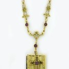 Vintage Cross Book Locket Necklace Women's Men's Jewelry