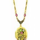 Butterfly Locket Necklace - w/Austrian Crystals Women's Jewelry