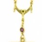 Heart w/Crystals Book Style Locket Necklace Women's Jewelry
